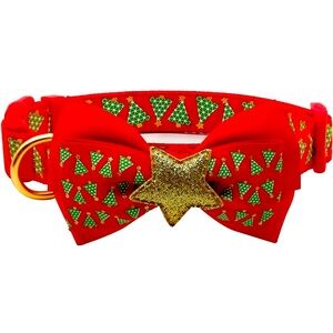 Dog Christmas Collar Sz M Adorable 🥰 ⭐️